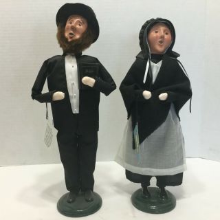 RARE Byers Choice Carolers Amish Man and Woman Holmes County Ohio 2