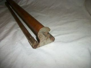 ANTIQUE WOOD ROLLING TOWEL BAR RACK EARLY 1900 ' s RARE FIND SHABBY CHIC 3