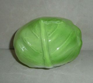 Vintage Murano Style Blown Glass Head Of Lettuce Cabbage Green Rare