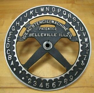 Ideal Stencil Machine Co Patented Belleville Ill Machine Part Sign Ad A2ps