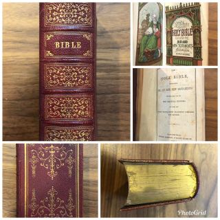 Rare - Miniature Antique Holy Bible 1854 Jesper Harding Old And Testament