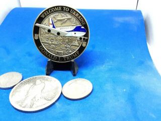 Rare Black Ring Air Force Onepres Trump To Ukraine Number 20/25 Challenge Coin