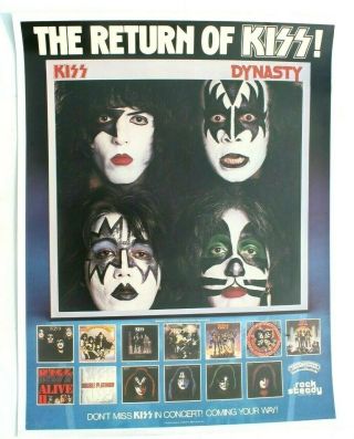 Vtg Aucoin - Rare 1979 The Return Of The Kiss Dynasty Casablanca Promo Poster