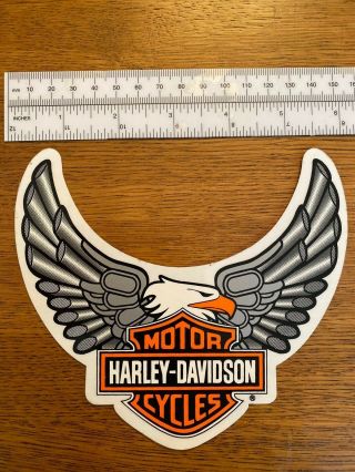 Rare Harley Davidson Motorcycles Sticker Decal - Eagle Bar And Shield - Vintage