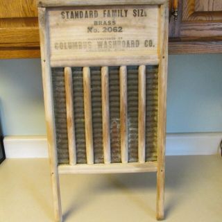 Vintage Columbus Washboard Co.  Standard Family Size No.  2962 Columbus,  Oh