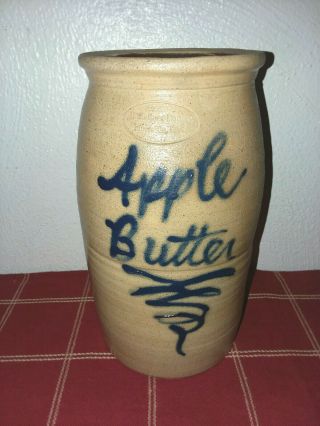 Apple Butter Salt Glazed Vase/jug - Bruce Stebner Pottery,  Hartville,  Ohio