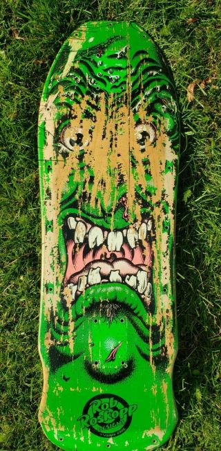 Vintage 1986 Santa Cruz Rob Roskopp Street " Face " Skateboard Deck - Rare Color