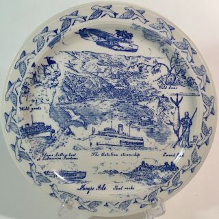 Catalina Island California Vernon Kilns Chop Plate 1940s - 1950s Rare Souvenir Exc