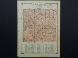 Minnesota,  Fillmore County Map,  1915 Township Of Fillmore W17 92