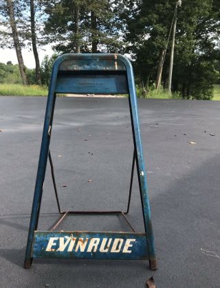 Htf Vintage 1930s/ 1950s Evinrude 2 Piece Outboard Boat Motor Stand Rare