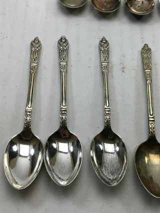 2X Vintage EPNS Silver Plated Tea Spoons - Man & Olive Handles CA03 /T1 (T36) 3