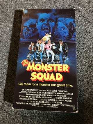 The Monster Squad Vhs Rare Oop Horror Slasher Vestron