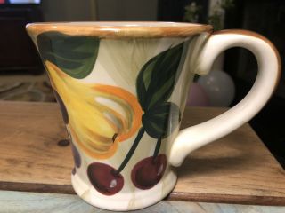 Rare Tabletops Gallery Tuscan Fruit Coffee Mug Hand Painted