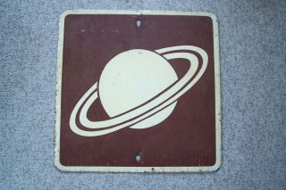 Vintage Planetarium Museum Road Sign " Saturn " Planets 24 " X24 " Rare