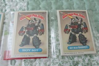1986 Garbage Pail Kids Series 3 & 4 Rack Pack - Roy Bot / Hot Head Harvey - Rare 2
