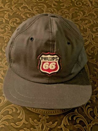 Vintage Rare Phillips 66 Gas Station Attendant Hat Cap Snap Back