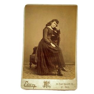 Antique Cabinet Card Photograph Victorian Teen Girl St Paul,  Minnesota Photo