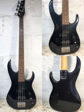 Rare Vtg 1989 Ibanez Rd707 4 - String Electric Bass Guitar Made In Japan Dark Blue