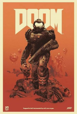 Doom By Gabz Limited Edition Screen Print Poster Art Mondo 239/275 Rare Htf