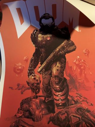 Doom by Gabz Limited Edition Screen Print Poster Art Mondo 239/275 RARE HTF 2
