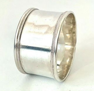 Antique Victorian Solid Sterling Silver 1873 George William Adams Napkin Ring