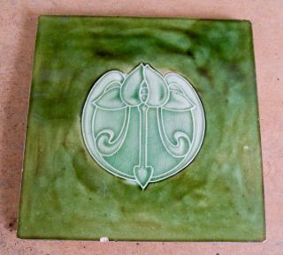 English Art Nouveau Tile,  C1905/7 6 " X6 " Tile Marsden
