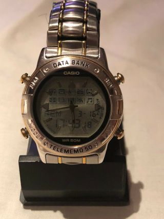 VERY RARE VINTAGE CASIO DATABANK WATCH ABX - 620 SS NOT G SHOCK COLLECTABLE 1995 3