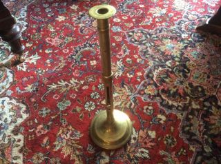Rare Very Large Brass Ejector Candlestick,  19th Century