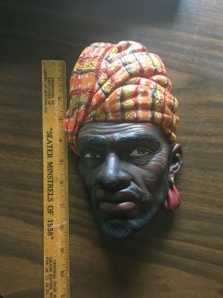 Bossons Sultan Legend Chalkware Character Head,  Made In England Rare
