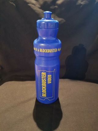 Vintage Rare Blockbuster Video Water Bottle Great Color 28 Oz Capacity Vhs Dvd