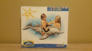 Rare The Wet Set Inflatable 2006 Dolphin Ride On 175x66 Cm Looner