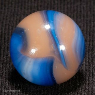 Beautiful/rare Peltier Moody Blue Rainbo Vintage Marble 5/8 Hawkeyespicks