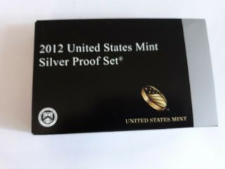 The Rare 2012 Us Silver Proof Set With Box/coa And Presidents Us Coins