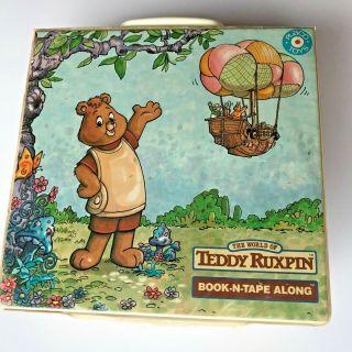 Vintage 1986 Teddy Ruxpin Book - N - Tape Along Cassette Tapes,  Books,  Carrying Case
