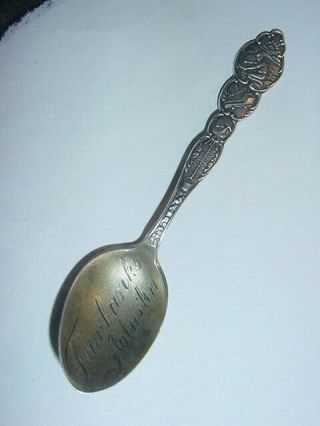 Fairbanks Alaska Souvenir Spoon Sterling Silver Gold Mining Meyer Bros Antique