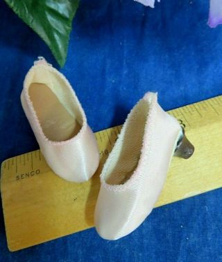 Vintage Madame Alexander Doll Shoes Pink Satin Heels 1 3/4 " Long 17 - 18 " Elise