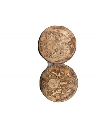 1808 East India Company Admiral Gardner Shipwreck Copper 20 Cash Coins