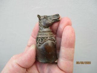 An Antique Bronze Or Copper Horse Head Stirrup Cup C1910