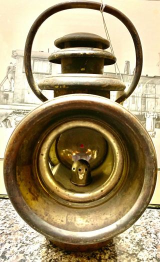 Rare E Miller & Co Brass Buggy Carriage Lamp Lantern Light No Front Lens 2 Of 2