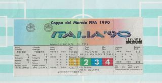 England V West Germany World Cup 1990 Italia90 Semi - Final Rare Intact Ticket