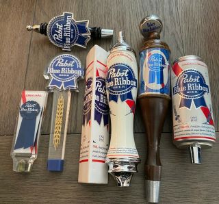Pabst Blue Ribbon Beer Tap Handles Rare Set (as Set)