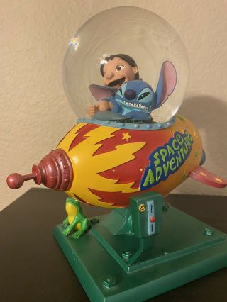 Disney Lilo & Stitch Kiddie Space Adventure Rocket Ship Ride Snowglobe Rare