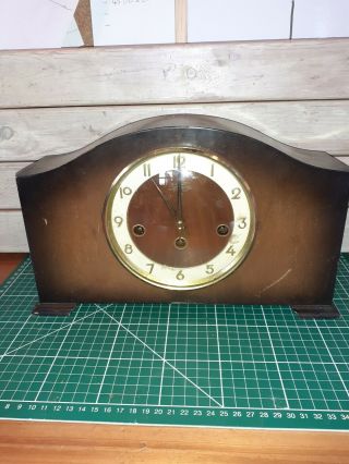 Vintage Bentima 8 Day Mantle Clock.  Floating Balance