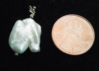 1 Rare Antique Natural Mississippi River Pearl Drop Uncultured Ready For Jewelry