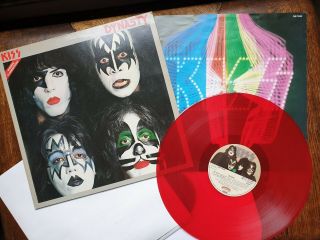 Kiss,  " Dynasty ".  Mega Rare Red Vinyl German Belaphon Lp,  Poster,  Exclusive Mag