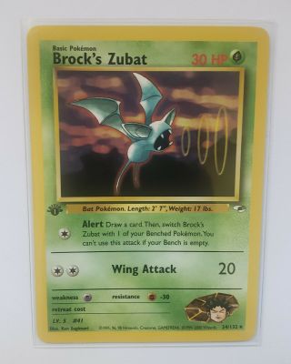 Pokemon First Edition Gym Heroes Brock 