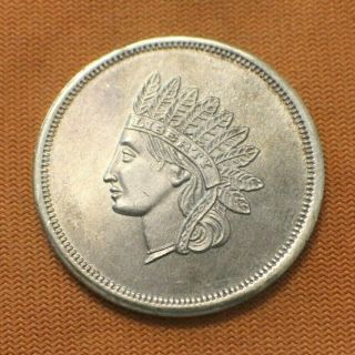 Bu Toned Rare 1 Oz.  999 Silver Round Indian Head Liberty Coin,  Vintage