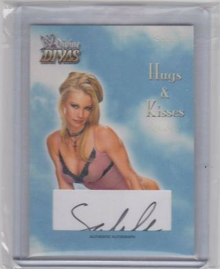 Sable Wwe 2003 Fleer Divine Divas Hugs & Kisses Autograph 19/25 Rare