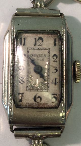 Rare Vintage Estate Antique Gold Filled Gruen Guild Wrist Watch Ae1