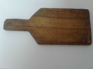 Antique Primitive Old Massive Wooden Wood Bread Cutting Board Plate